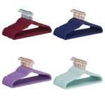 Velvet Hangers for Clothes Non Slip Flocked Metal Coat Hanger Adults Space Saver