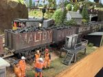 6 x PRIVATE OWNER 7 PLANK WAGONS WITH COAL LOADS - WEATHERED (LOT 2)