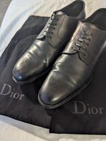 Dior Black Leather Oxford Dress Shoes Lace-Up Almond Toe EU 41 MPN 3DE273VJH