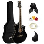 Small Body Acoustic Guitar for Beginners Guitar - Black