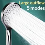 5 Mode Shower Head Bath High Pressure Large Chrome Handset Heads Water Saving UK