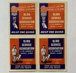 BLIND SERVICE ASSN. POSTER STAMPS BLOCK HELP THE BLIND TORCH NH ORIGINAL GUM