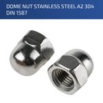M4 - 4mm DOME NUTS HEX DOMED NUTS STAINLESS STEEL DIN 1587