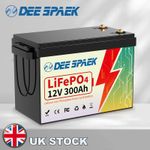 12V 300AH LiFePO4 Lithium Battery 10000+Cycle 200A BMS Solar RV Off-grid Boot 