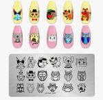 Animal Stainless Steel With Plastic Base Nail Stamping Plate