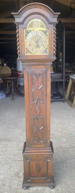 Jacobean Style Oak Grandmother Clock