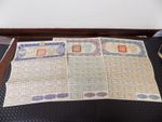 Chinese Bonds CHINA 1937 LIBERTY BONDS (3) TO $100 INTACT COUPONS