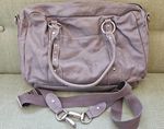 Storksak Elizabeth Baby Changing Bag handbag Leather Grey 