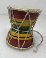 Handmade Kids Damru Drum: Indian Musical Instrument, Mango Wood, 4.5”