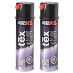 2 X PRO XL PROTEX TEXTURE COATING BLACK AEROSOL 500ML -PROXL BUMPER PLASTIC TRIM