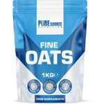 Pure Source Nutrition Fine Oats 1kg 2.5kg 5kg | Instant Ground Scottish Oats NEW