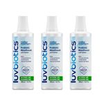 Luvbiotics - Alcohol & Fluoride Free Probiotic Mouthwash with Xylitol - 3 Pack