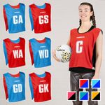FORZA Pro Reversible Netball Bibs [Set of 7] - Assorted Colours - Sizes S/M/L