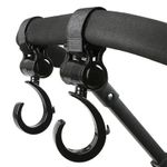 2 Baby Stroller Hooks Pram Buggy Pushchair Shopping Bag Holder Hangers Set