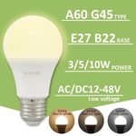1-20PCS 12V-48V LED Light Bulb Low Voltage 12 Volt AC DC Light Bulb Warm cold wh