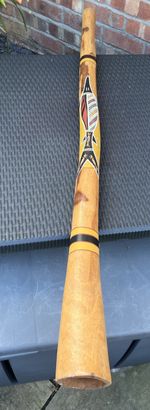 Australian Didgeridoo Hand Crafted & Painted  Wind Instrument Length 130cm Vtg