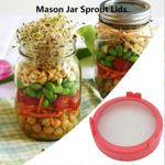2PCS Mason Jar Sprout Lids Sprouting Lids For Wide Mouth Mason Jars