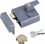 Yale P-1-DMG-PB-60 - P1 Double Locking Nightlatch 60mm – Dark Grey / Brass