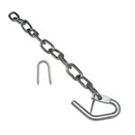 New Zealand Chain Gate Fastener 420MM or 1000MM (Zinc Plated Staple Latch Catch)