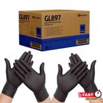 Black Nitrile Disposable Gloves 100, Powder & Latex Free All Sizes 500 1000 2000