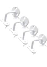pack of 5 White Handrail Brackets , BanisterBrackets for Stair Banister Handrail