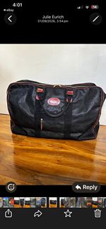 Rare 1980s Vintage Mulberry Company Large Clipper 70 Holdall - Black Scotchgrain