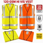 Yellow / Orange Hi Vis Vest High Viz Visibility Reflective Waistcoat Work Safety