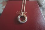 AuthenticCarterTrinity.Diamond Necklace size 17"