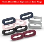 Keeper 18/20/22MM Hoop Watch Band Buckle Strap Loop Rubber Holder Silicone UK