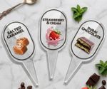 16 Custom Gelato Flavor Tags, Acrylic Ice Cream Markers, Display Labels