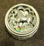 Unicorn lead & crystal Trinket Ring Box Myth and Magic Tudor Mint Collectable.