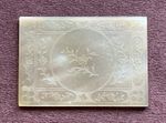 Victorian Engraved Chinese Mother of Pearl Gaming Counter Token