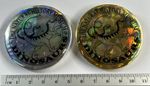 2x Collectible Glittery Pin Badges The Natural History Museum Dinosaurs 