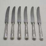 KINGS Design Roberts & Dore Silver Service Cutlery  Six Dinner / Table Knives