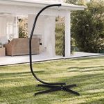 Heavy Duty Hanging Swing Egg Chair Stand Strong Metal Hammock C-Stand w Buckle