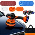 Cordless Dual Action Car Polisher Buffer Sander DA Orbital Polishing Machine