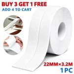 3.2M Bath Kitchen Caulk Tape Sealant Strip PVC Self Adhesive Toilet Wall Sealing