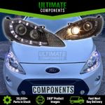 Ford Ka Mk2 2008-2017 LED DRL Headlights Black Inner With Projector Upgrade Look