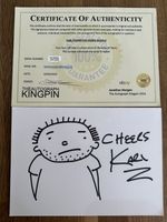 Karl Pilkington Original Signed Hand Drawn Doodle Autograph + COA 2014