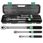 Torque Wrench Set 1/4 Inch 3/8 Inch 1/2 Inch 5-25 Nm 10-60 Nm 20-200 Nm 3-Piece