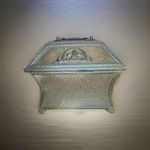 Vintage Wooden Dome Shaped Storage Box Original Old Hand Crafted 10" H