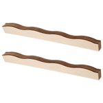 12Pcs Durable Wood Wave Decorative Trim for Home Shelves Wall Borders and Frames