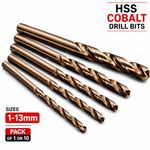 HSS Cobalt Twist Drill Bits Jobber For Drilling Hard Steel Iron Metal Heavy Duty