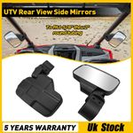 Side Mirrors 1.75" - 2" Clamp Roll Cage For Polaris RZR UTV Rear View Mirror Set