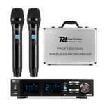 Power Dynamics PD522 UHF Dual Wireless Microphone System with 2x Handheld Mics