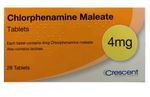 Chlorphenamine Maleate 4 mg Tablets 28-Treats Hives/Hay Fever/Eczema BRANDS VARY
