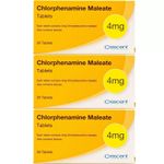 Chlorphenamine Maleate 4 mg Tablets 28x3-Hives-Hay Fever-Eczema BRANDS MAY VARY