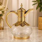 Diamonds Gold Glass Arabic Dallah Tea & Coffee Pot 25cm