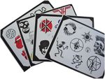 Tattoo Flash Set of 4 Punk Rock Bands Logos Dead Kennedys Misfits Crass Fishbone