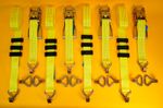 Tie Down Ratchet Strap 5Ton Over Wheel Recovery High-Visibility Yellow 4Pc SET